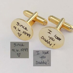 Father of the Groom Handwriting Cufflinks, Personalised Handwriting Cufflinks, Custom Memorial Signature Cufflinks,Cufflinks for Groom