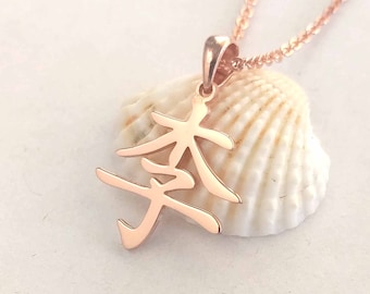 Chinese Surname Necklace, Personalized Chinese Surname Character Necklace, Mandarin Symbol Character Necklace,Mandarin Name Necklace