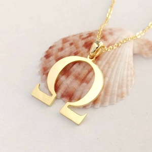 Collar Omega, Collar con Letra Griega, Collar con Alfabeto Griego, Collar Psi, Collar Delta, Collar Lambda, Collar Sigma, Regalo para Ella