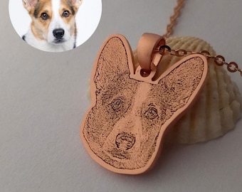 Pet Memorial Gift, Any Pet Portrait Necklace, Your Dog Photo Necklace, Personalized Pet Necklace from Photo, Custom Cat Necklace