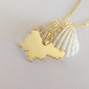 Collier Slovénie personnalisé, Bijoux Slovénie, Collier n’importe quel pays, Collier pendentif Slovénie, Collier en forme de Slovénie, Cadeau pour elle