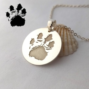 Dog Paw Print Necklace, Actual Any Pet Paw Print Necklace, Personalized Pet Necklace, Cat Paw Necklace, Dog Paw Necklace, Pet Memorial Gift