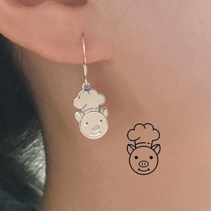Your Logo Earrings, Tiny Logo Earrings, Custom Logo Earrings, Cooperation Logo Earrings, Portrait Earrings, Wedding Logo Earrings