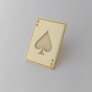 Pik-Ass Anstecknadel, Benutzerdefinierte Jeder Poker Anstecknadel, Spielkarte Anzug Brosche Pin, Deck of Cards Anstecknadel, personalisierte Poker Anstecknadel