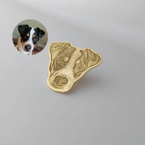 Personalized Dog Lapel Pin, Custom Pet Portrait Lapel Pin, Personalized Pet Brooch from Photo, Personalized Cat Lapel Pin, Pet memorial Gift