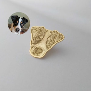 Personalized Dog Lapel Pin, Custom Pet Portrait Lapel Pin, Personalized Pet Brooch from Photo, Personalized Cat Lapel Pin, Pet memorial Gift