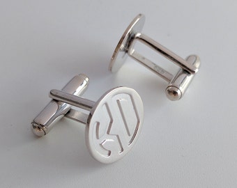 Boutons de manchette monogramme à deux lettres, boutons de manchette pour garçons d’honneur, boutons de manchette de mariage personnalisés, boutons de manchette personnalisés à deux initiales, boutons de manchette gravés