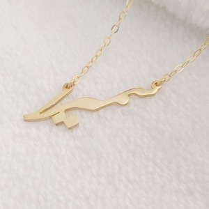 Collar de nombre farsi, collar de farsi, collar persa chapado en oro, collar de letras farsi personalizadas, joyería de nombre árabe, collar de cualquier nombre,