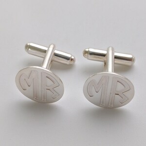 Personalized Groomsmen Cufflinks,Monogram CuffLinks,Silver Wedding Cufflinks,Monogrammed Cufflinks for Groom,Engraved Cuff links