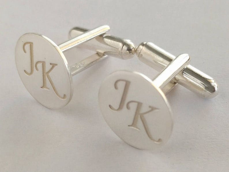 Wedding Cufflinks Groomsmen Cufflinks Custom Monogram Etsy