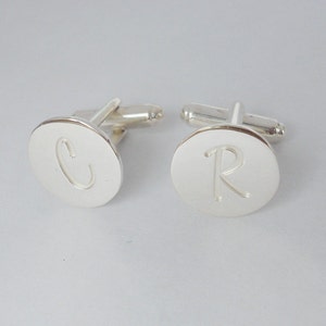 Gemelos de novios,Gemelos iniciales para hombres,Gemelos personalizados,Gemelos de una sola letra,Regalo de novios,Gemelos de boda