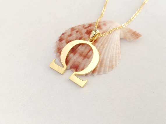Omega Necklace Greek Letter Necklace 