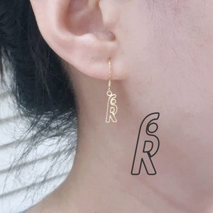 Custom Logo Earrings, Tiny Logo Earrings, Cooperation Logo Earrings, Personalized Logo Earrings, Portrait Earrings, Wedding Logo Earrings