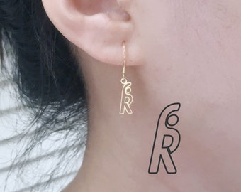 Custom Logo Earrings, Tiny Logo Earrings, Cooperation Logo Earrings, Personalized Logo Earrings, Portrait Earrings, Wedding Logo Earrings