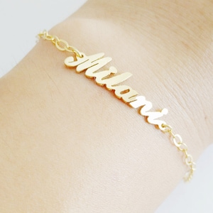 Personalized Name Bracelet,Gold Name Bracelet,Dainty Any Name Bracelet,Baby Name Bracelet,Tiny Name Charm Bracelet,Bridesmaids Gift