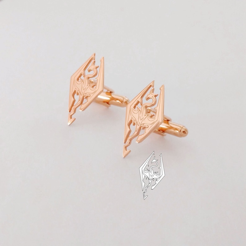 Boutons de manchette de logo personnalisés, boutons de manchette de votre logo, boutons de manchette de logo de coopération, boutons de manchette de logo dentreprise, boutons de manchette de logo de mariage, cadeau pour patron Rose Gold Plated