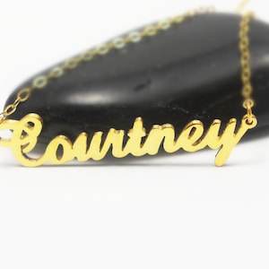 Personalized Name Necklace,Custom Name Necklace,Script Font necklace,Tiny Name Charm,Bridesmaid,Gift MOTHER GIFT