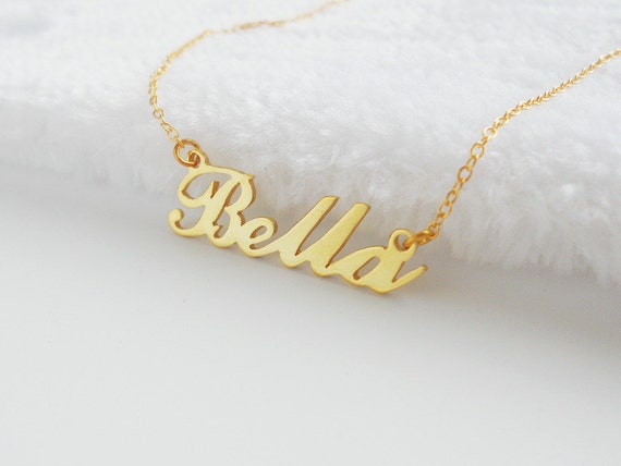 Bella name hotsell necklace