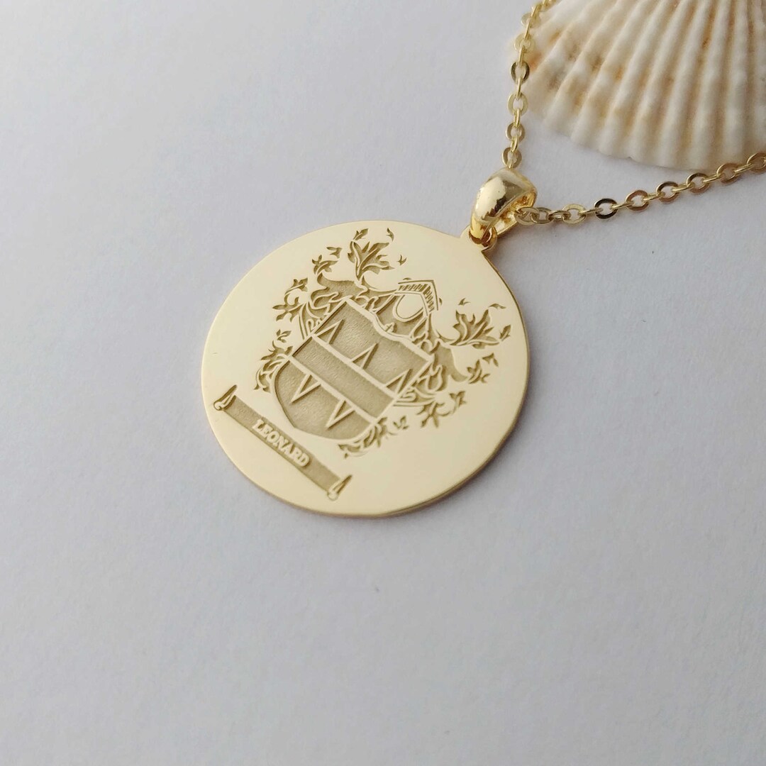 Custom Family Crest Necklace, Any Coat of Arms Necklace, Family Lineage ...