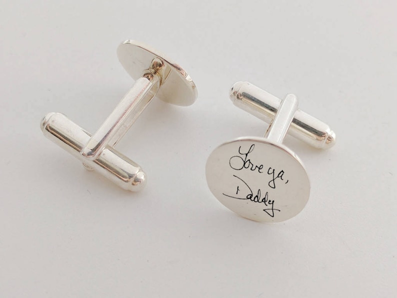 Cufflinks for Groom From Bridepersonalized Handwriting Etsy