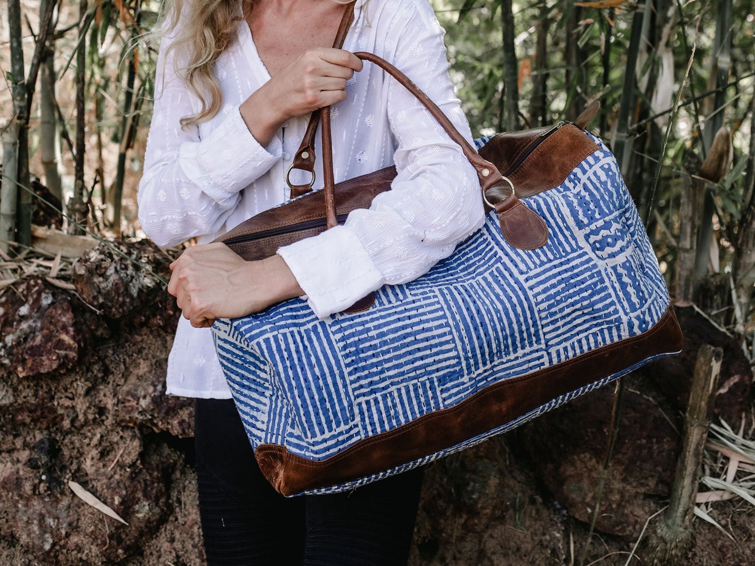 boho weekender duffle bag