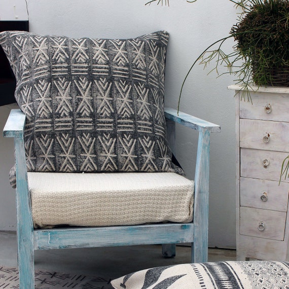 Grey Floor Pillow Cover Square Seating Pillow Big Pillows Etsy