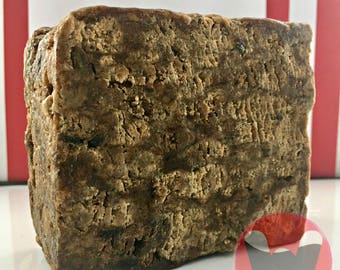 African Black Soap, Raw Unscented Black Soap, (4oz, 8oz), Unrefined Soap, Acne Soap. FREE SHIPPING in US.