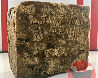 Raw African Black Soap, All Natural Unscented Raw Black Soap, 1 Pound (16oz) Soap Bar. FREE SHIPPING in US.