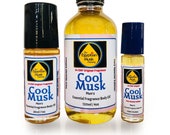 Cool Musk - Essential Oil Infused Egyptian Musk Oil, 0.33oz Roll On - 4oz Glass Bottle By WagsMarket - The Egyptian Musk Factory