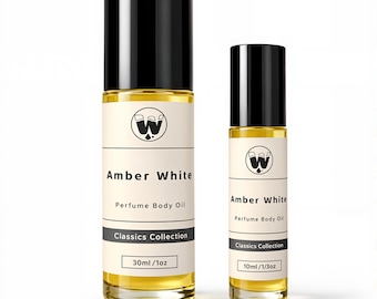 Aceite perfumado Amber White, 10 ml 30 ml Roll On de WagsMarket