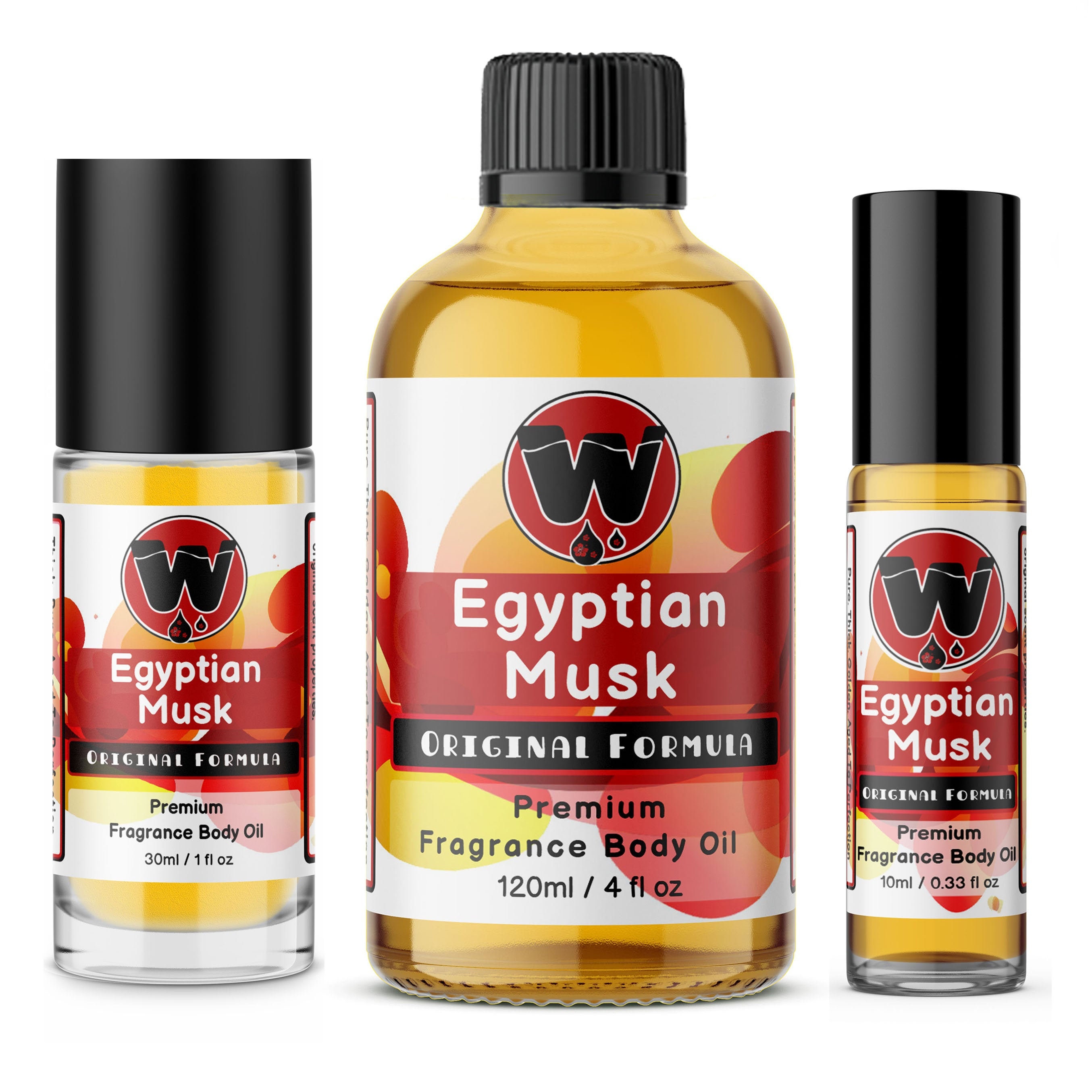 Egyptian Musk Oil, Pure and Thick, from 0.33oz Roll On -  4oz Glass B…