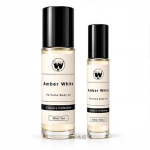 Amber White Perfume Oil, 10ml 30ml Roll On by WagsMarket