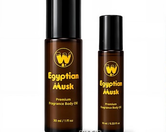 Original Egyptian Musk Perfume Oil, Clean Soft Unisex Fragrance (10ml, 30ml) by WAG'S
