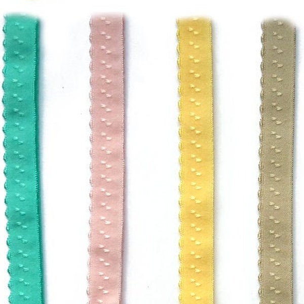5 m Einfassband Falzband, elastisch, 19 Farben, Gummilitze, Gummiband