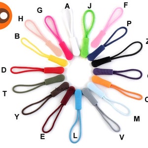 10 zipper tags, 19 colors