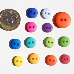 10 colorful buttons 41 colors, 18 mm Ø, plastic buttons image 2