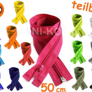 5 zippers, separable, 50 cm, 28 colors image 1