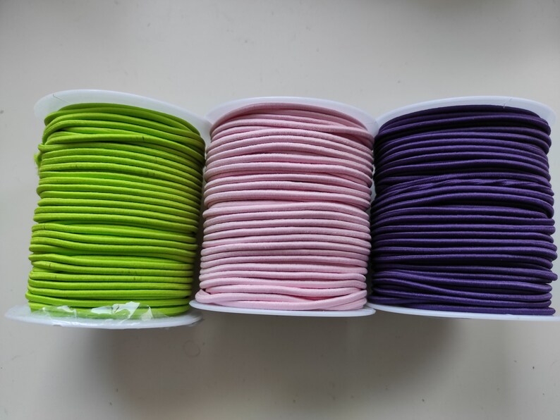 5 m rubber cord, 3 mm, various colors, washable, white mask rubber, rubber band, elastic rubber cord image 9