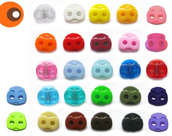 Cord stoppers large, 10 pieces, free choice of colors