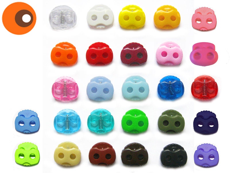 Cord stoppers large, 10 pieces, free choice of color