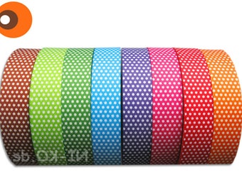 many colors: webbing with dots in boy colors