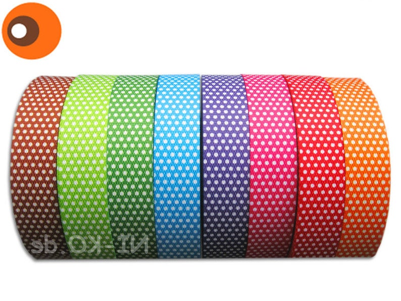 many colors: webbing with dots in boy colors image 1