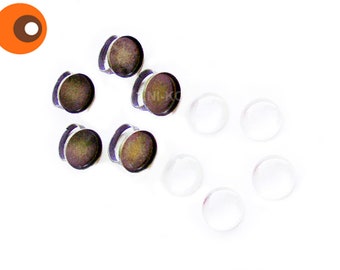 5 Ringrohlinge, 18 mm + Cabochons