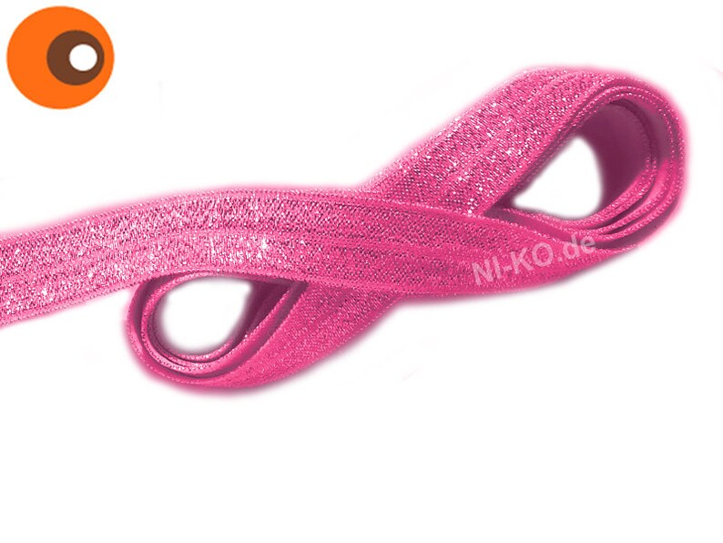 many colors: 1 m glitter folding rubber pink