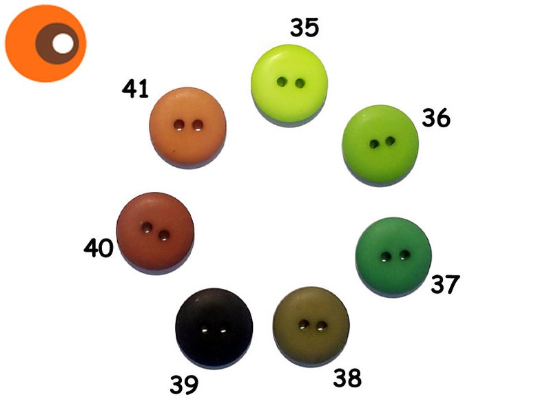 10 colorful buttons 41 colors, 18 mm Ø, plastic buttons image 9