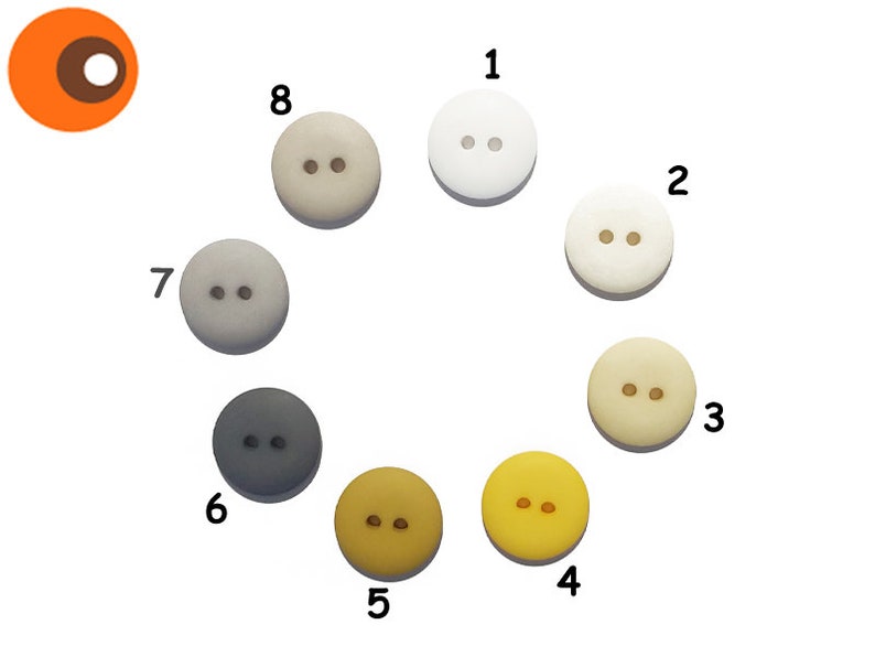 10 colorful buttons 41 colors, 18 mm Ø, plastic buttons image 4