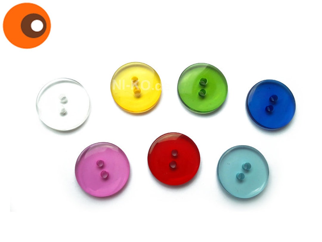 Button Rusted Transparent 10 Transparent-colored Buttons - Etsy