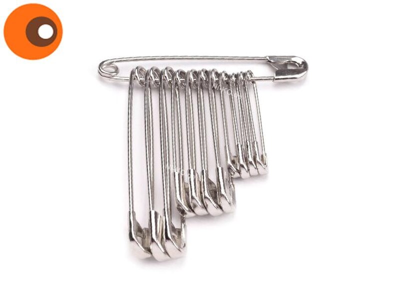 12 safety pins in three lengths image 1