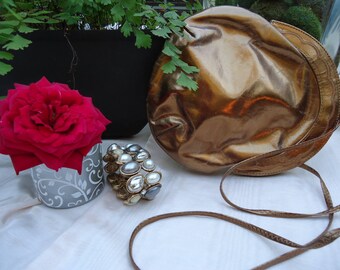 Vintage 1980's BARBARA BOLAN Italian Leather Shoulder Bag, Evening Bag, Goes from Day to Nite Made in Italy