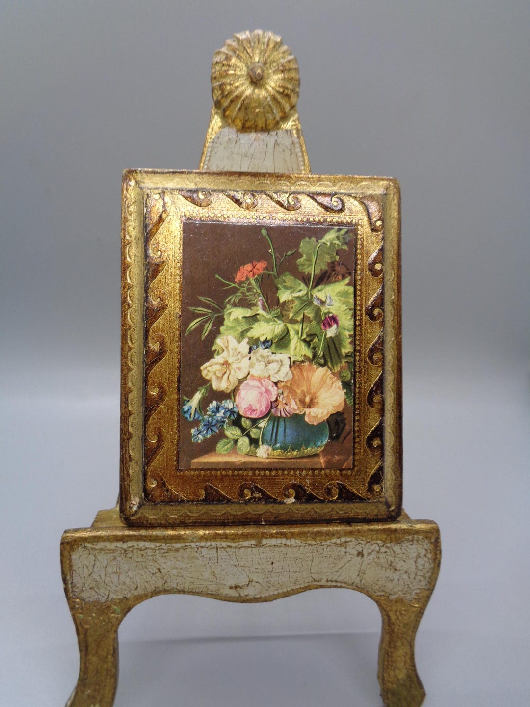 Italian Florentine "flowers in a Blue Vase" Dutch Art Print Wood Plaque ...